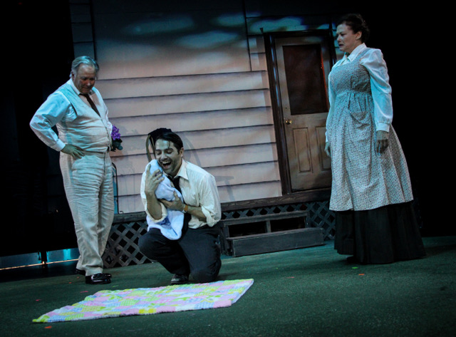 Chris Casswell, Michael Raver and Vickie Daignault in The Immigrant, 2024